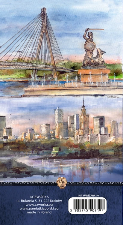 Rewers okładki notesu A6 Warszawa 10