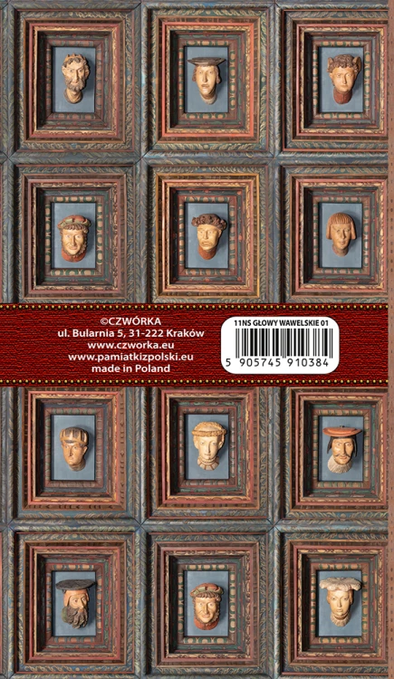 Okładka notesu A6 Głowy Wawelskie - rewers.