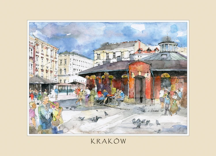 Reprodukcja akwareli - Okrąglak na palcu Nowym