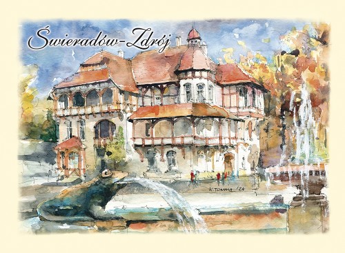 Pocztówka z reprodukcją akwareli Świeradów Zdrój 04.