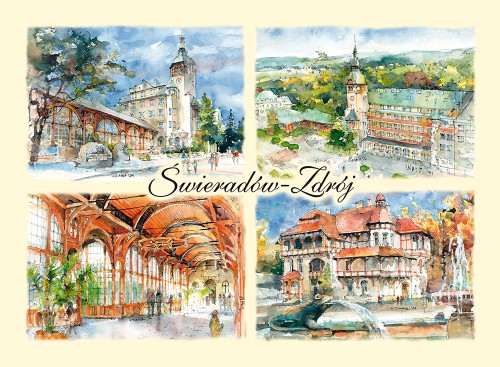Pocztówka z reprodukcją akwareli Świeradów Zdrój 11.