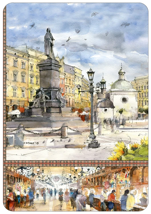 Druga strona okładki kołonotatnika A5 Kraków 01.