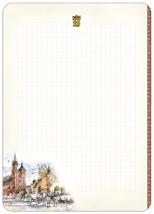 Strona nieparzysta kołonotatnika A5 Kraków 01.