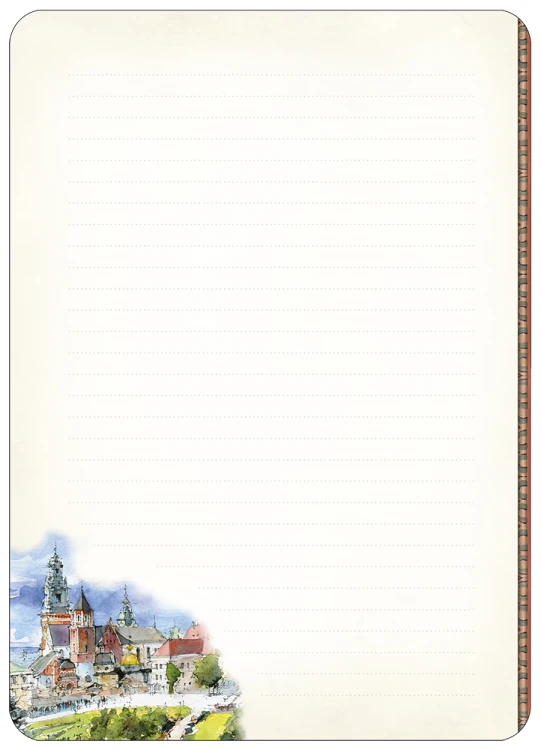 Strona nieparzysta kołonotatnika A5 Kraków 02.