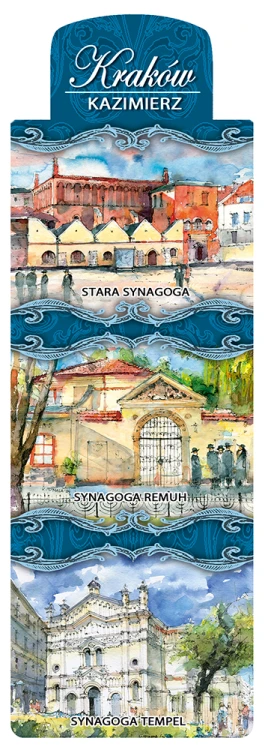 Zakładka maknetyczna Kraków Kazimierz w akwareli J119.