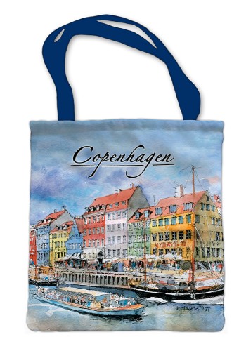 Torba materiałowa z reprodukcją akwareli Kopenhaga 11.