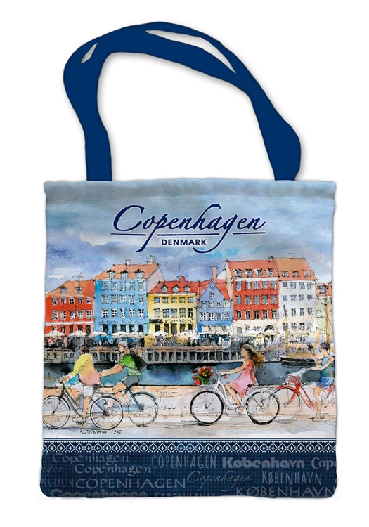 Torba materiałowa z reprodukcją akwareli Kopenhaga 12.
