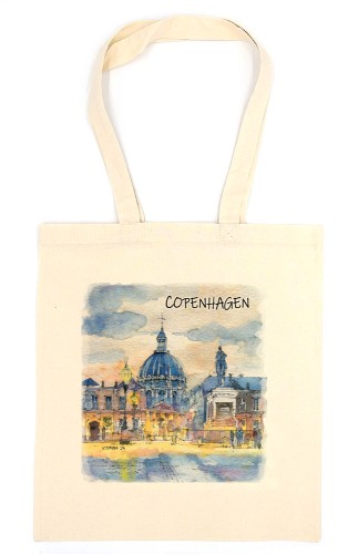 Torba bawełniana z reprodukcją akwareli Kopenhaga 105.