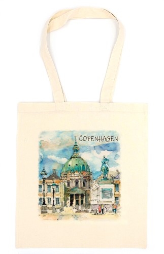 Torba bawełniana z reprodukcją akwareli Kopenhaga 106.