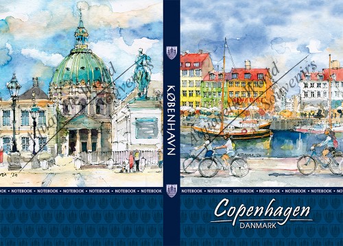 Rozłożony notes B6 Kopenhaga 01.