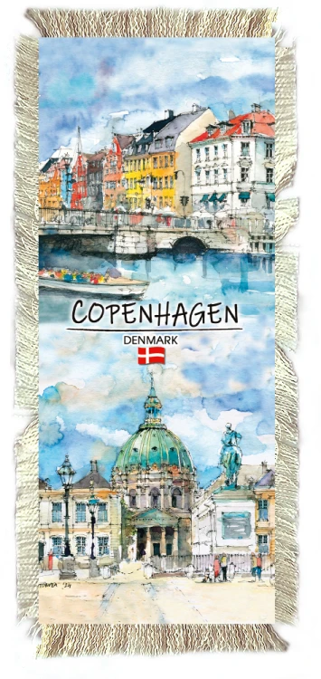 Zakładka materiałowa Kopenhaga w akwareli 02.