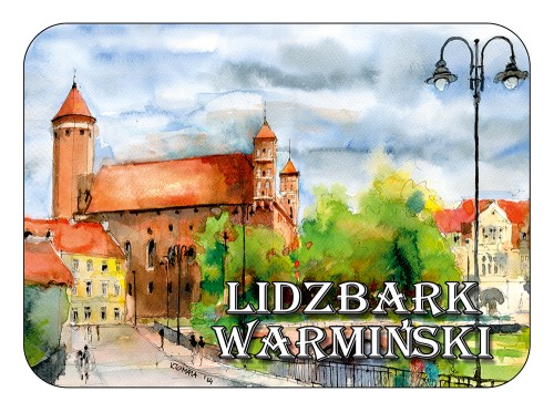 Magnes z reprodukcją akwareli Lidzbark Warmiński 401