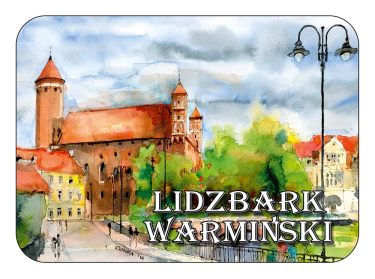 Magnes z reprodukcją akwareli Lidzbark Warmiński 401
