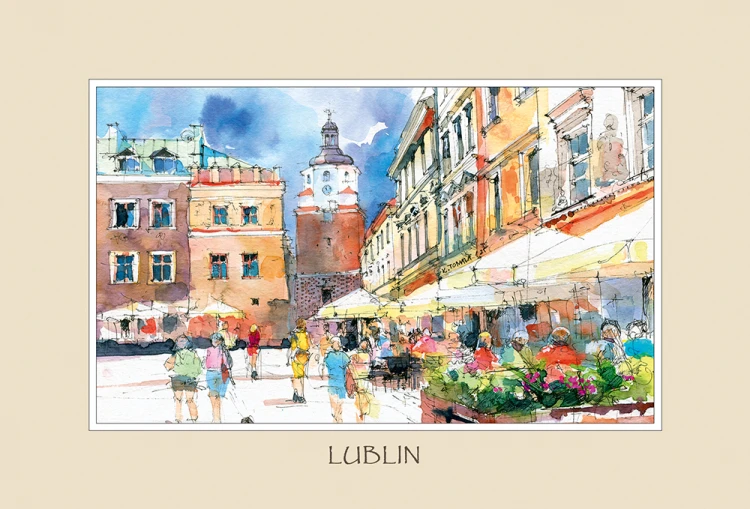 Reprodukcja akwareli z Lublina 04.