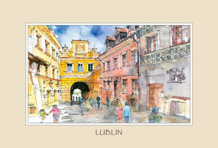 Reprodukcja akwareli z Lublina 06