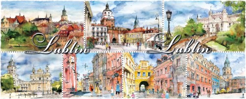 Akwarele na kubku Lublin 06.