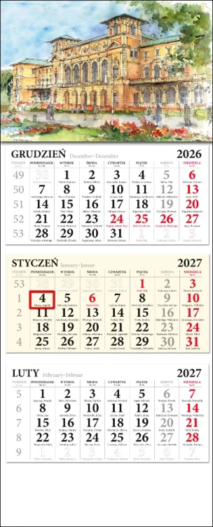 Kalendarz trójdzielny Krynica Zdrój 01.
