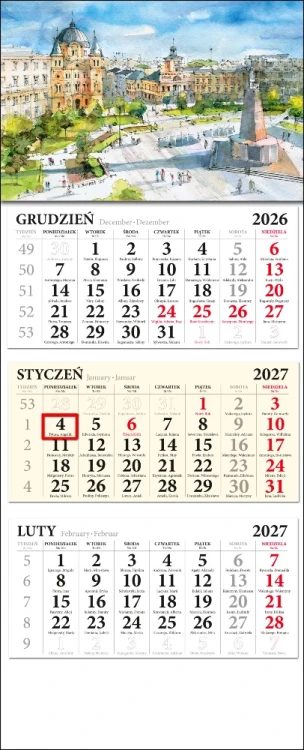Kalendarz trójdzielny Łódż 06